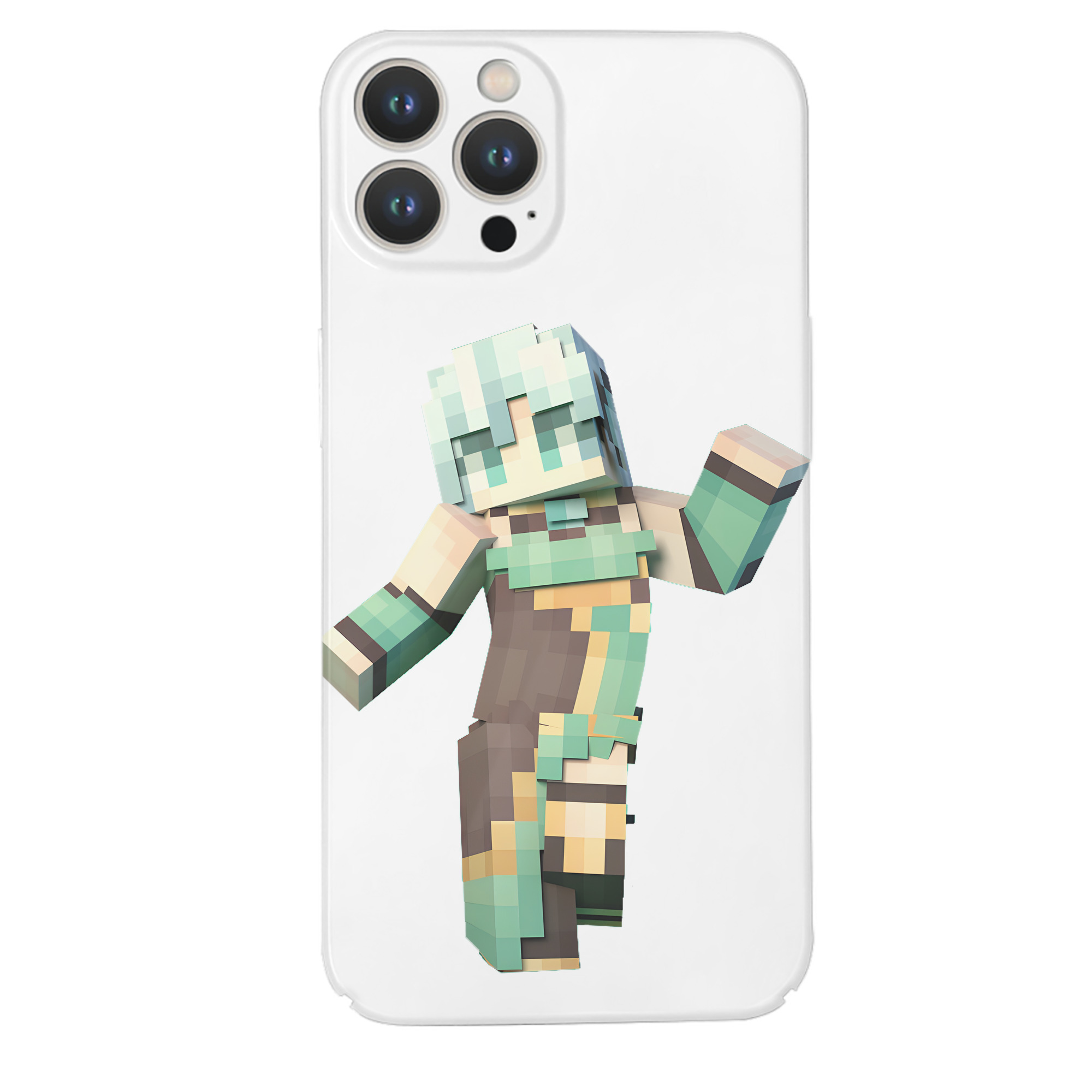 （画像用） マインクラフト ブロックの世界 Minecraft MC Block world 【iPhone 14シリーズ対応】ハードケース